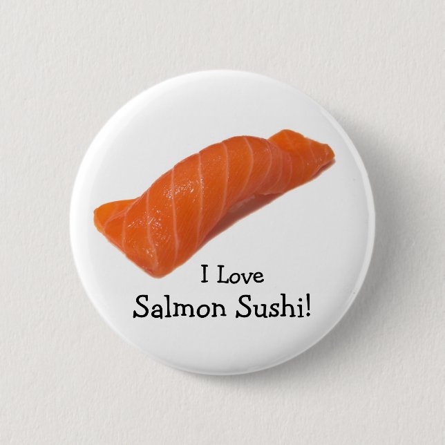 salmonsushi, I Liebe, Lachs Sushi! Button (Vorderseite)