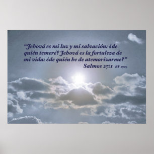 Salmos 27:1 con el Cielo Poster