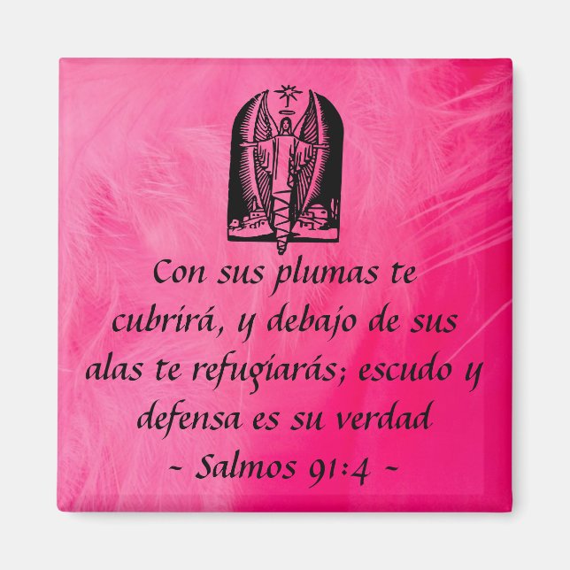 Salmos 91:4 Magnet Spanisch (Vorne)