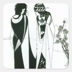 Salome mit ihrer Mutter, Herodias, 1894 (litho) (b Quadratischer Aufkleber