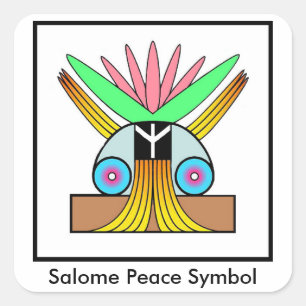 Salome Peace Symbol kleine Aufkleber