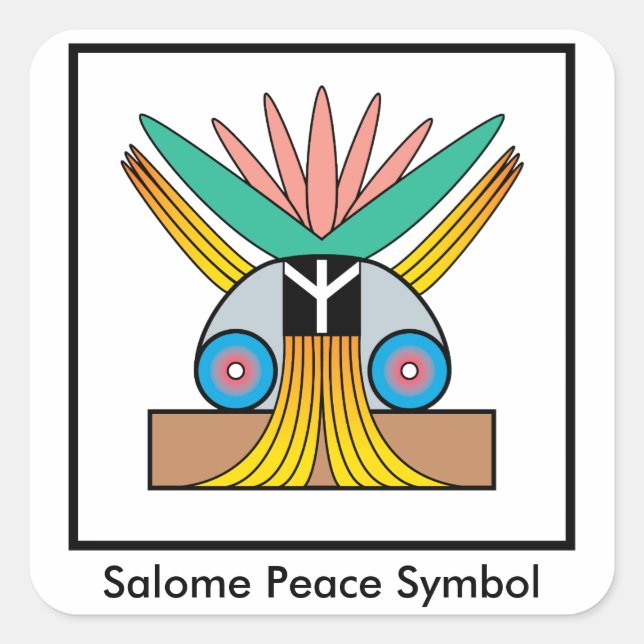 Salome Peace Symbol Sticker (Vorderseite)