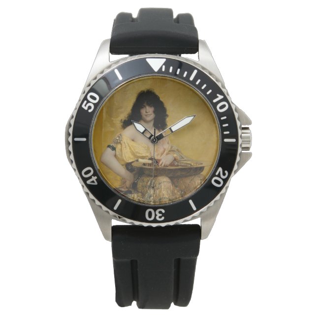 Salomé (Portrait der Frau) (von Henri Regnault) Armbanduhr (Vorderseite)