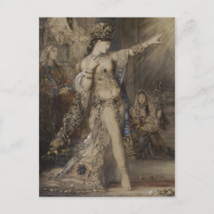 Salome und Apparatur Detail Moreau Wasserfarbe Postkarte