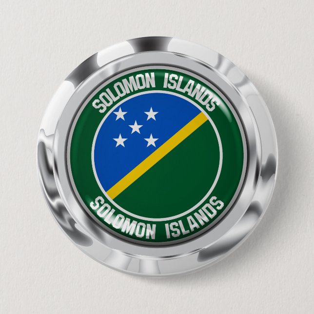 Salomon Islands Round Emblem Button (Vorderseite)