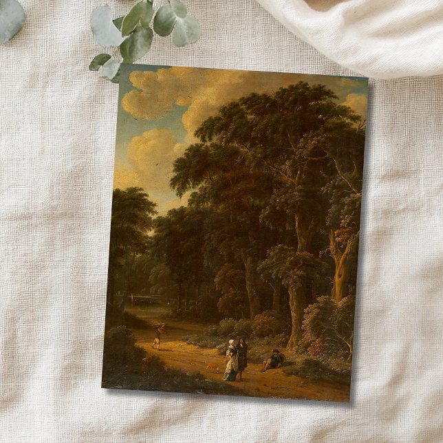 Salomon Rombouts - Waldlandschaft mit Wald... Postkarte (Von Creator hochgeladen)