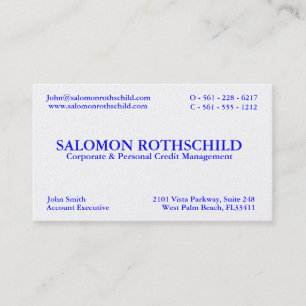 SALOMON ROTHSCHILD VISITENKARTE