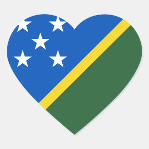 Salomonen Flagge Herz Aufkleber