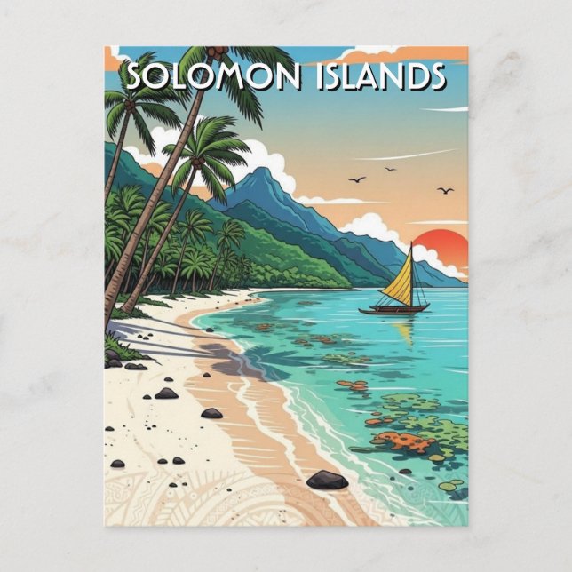 Salomonen Reise Postkarte (Vorderseite)