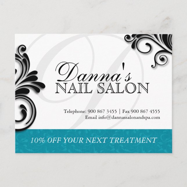 Salon à ongles et carte postale publicitaire Spa (Devant)