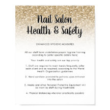 Salon à ongles Santé Poster Parties scintillant d'