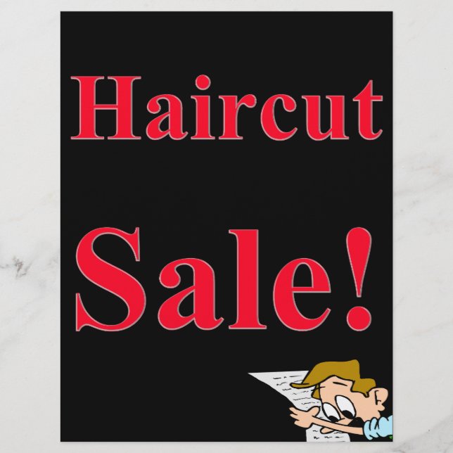 Salon Barber Haircut Sale Poster Werbeflye Flyer (Vorne)