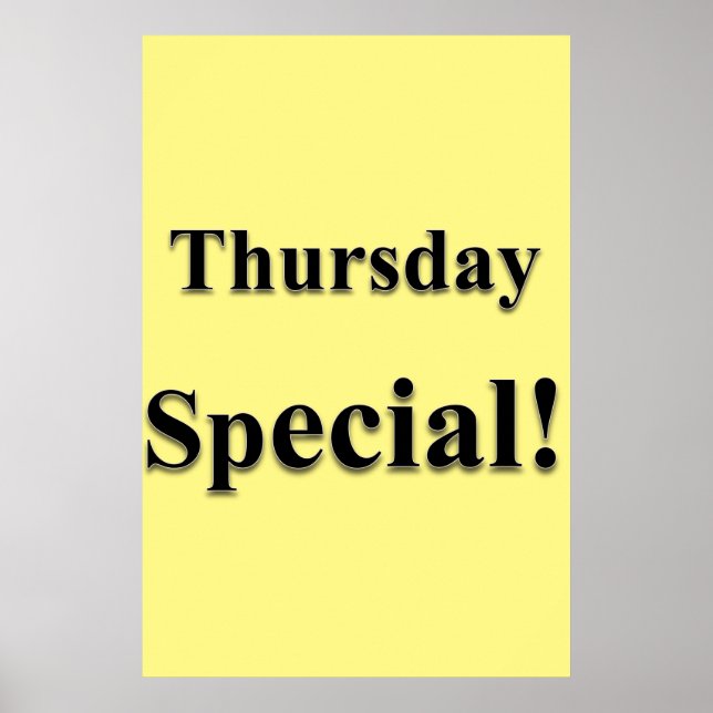 Salon Barbershop Affiches Jeudi spécial (Devant)