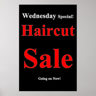 Salon Barbershop Affiches Mercredi Haircut Vente