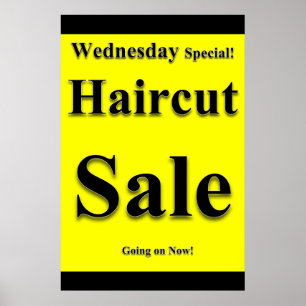 Salon Barbershop Affiches Mercredi Haircut Vente