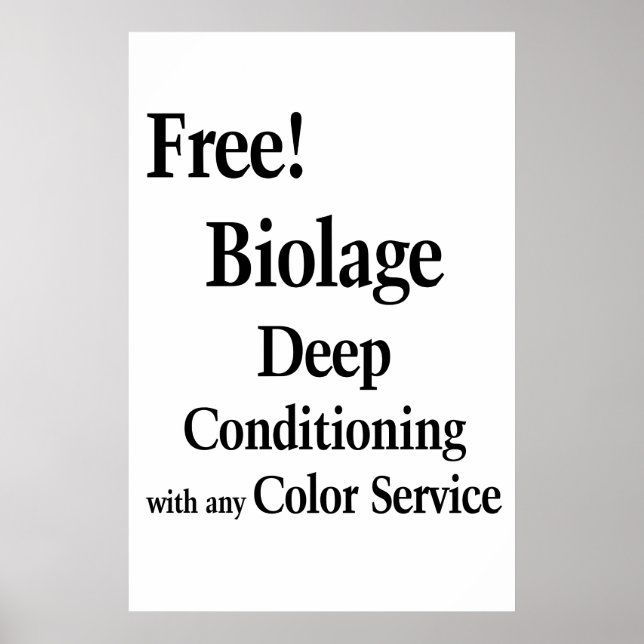 Salon Barbershop Poster Hair Conditioning Biolage  (Vorne)
