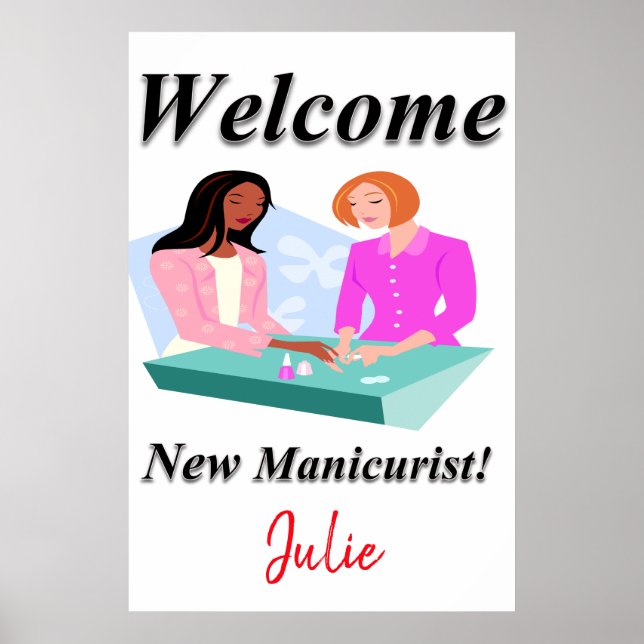 Salon Barbershop Poster New Manicurist (Vorne)