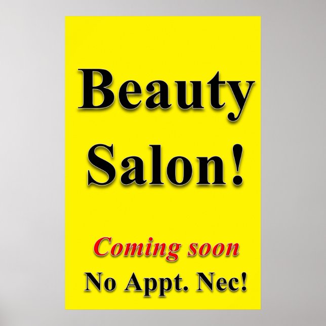Salon Barbershop Poster Schönheitssalon Bald kommt (Vorne)