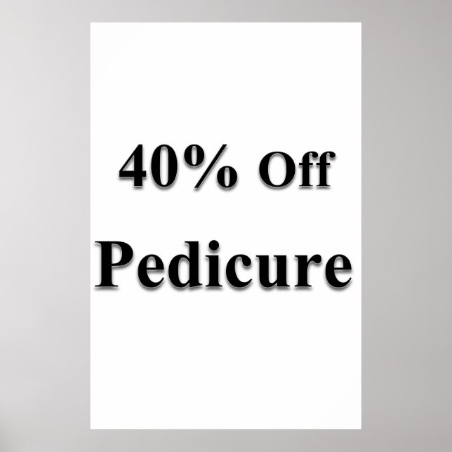 Salon Barbershop Posters 40% Off Pedicure (Devant)