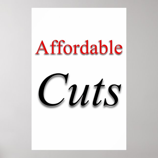 Salon Barbershop Posters Affordable Cuts! Poster (Vorne)