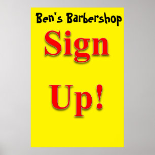 Salon Barbershop Posters Anmelden Poster
