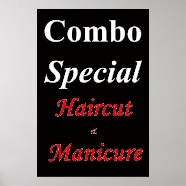 Salon Barbershop Posters Combo Haircut & Manicure Poster (Vorne)