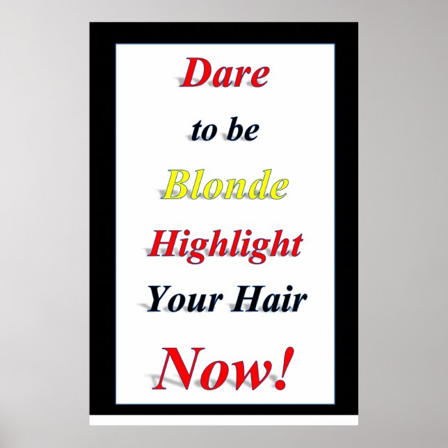 Salon Barbershop Posters Dare to be Blonde (Devant)