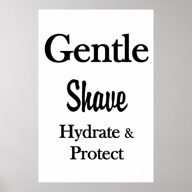 Salon Barbershop Posters Gentle Shave Hydrate  Poster (Vorne)