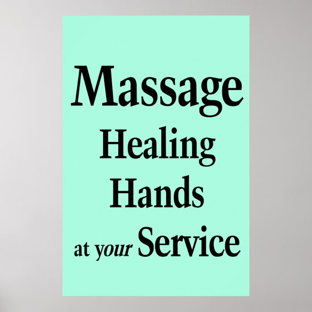 Salon Barbershop Posters Massage Healing Hands Poster (Vorne)