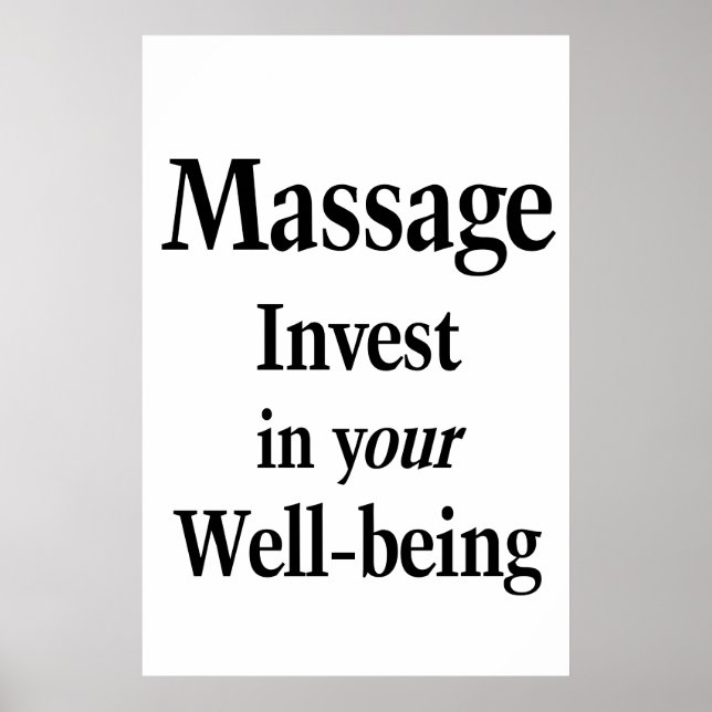 Salon Barbershop Posters Massage Well-being Poster (Vorne)