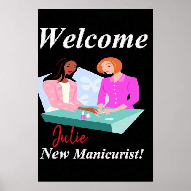 Salon Barbershop Posters Nouveau Manicuriste (Devant)
