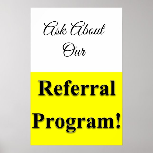 Salon Barbershop Posters Referral Program Yellow Poster (Vorne)