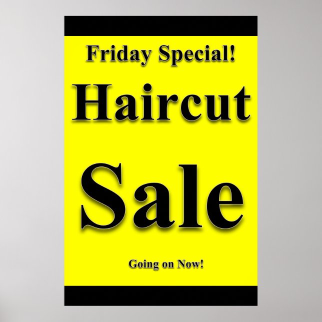 Salon Barbershop Posters Vendredi Haircut Vente (Devant)