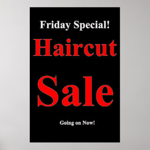Salon Barbershop Posters Vendredi Haircut Vente