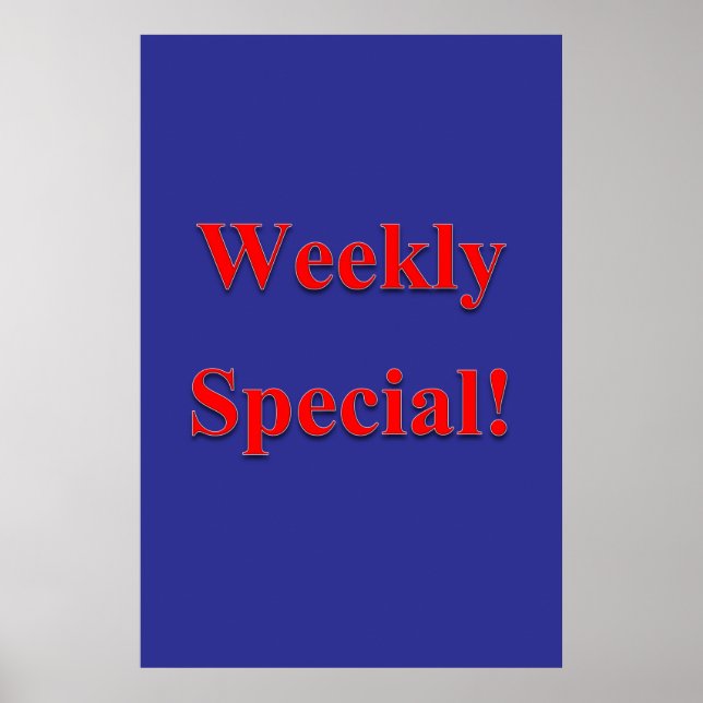 Salon Barbershop Posters Weekly Special Poster (Vorne)