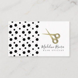 Salon Beauty Schere Imitate Gold Visitenkarte
