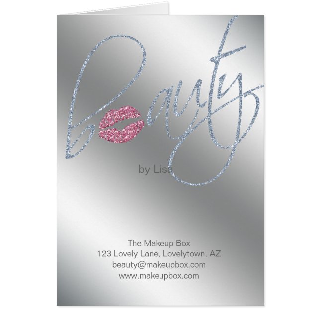 Salon Brochure Beauty Makeup Artist Cosmetologist (Vorne)