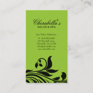 Salon Business Card Elegantes Limones Schwarzes Me Terminkarte