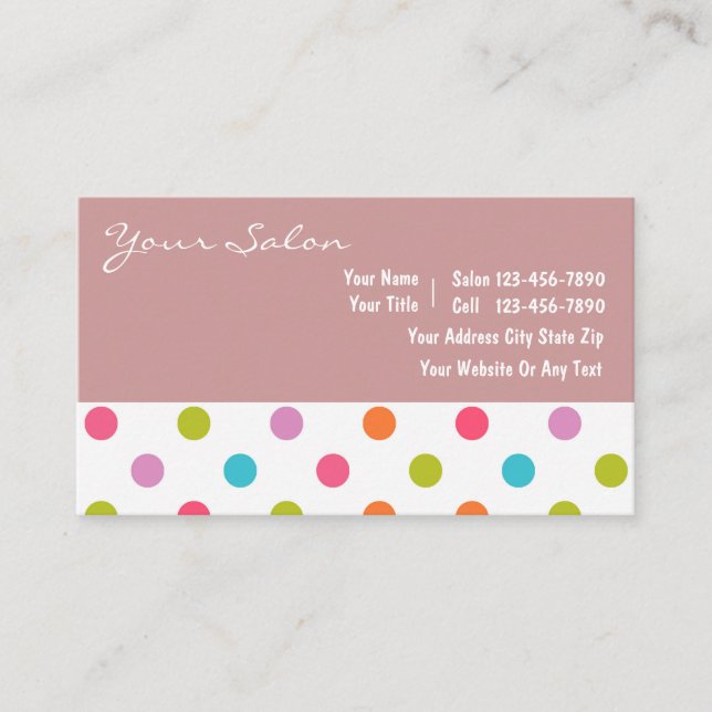 Salon Business Cards Neu Visitenkarte (Vorderseite)