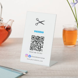 Salon Business Promotional Scan To Pay Sockelschild
