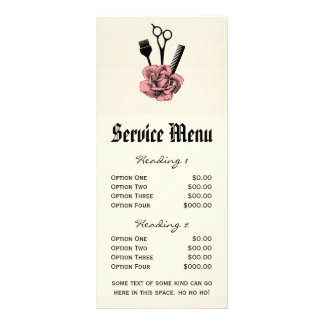 salon chic menu service mod pinkrose ciseaux cheve