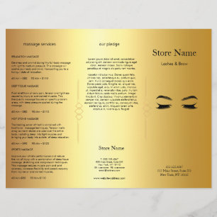 Salon de Beauté Golden Lashes & Brow Brochure Plia