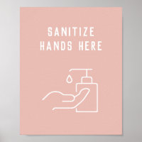 Salon de beauté Hygiène Sanitize Your Hands Poster