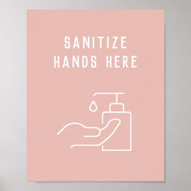 Salon de beauté Hygiène Sanitize Your Hands Poster (Devant)