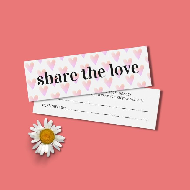 Salon de beauté moderne Cool clair Coeurs roses (Créateur téléchargé)