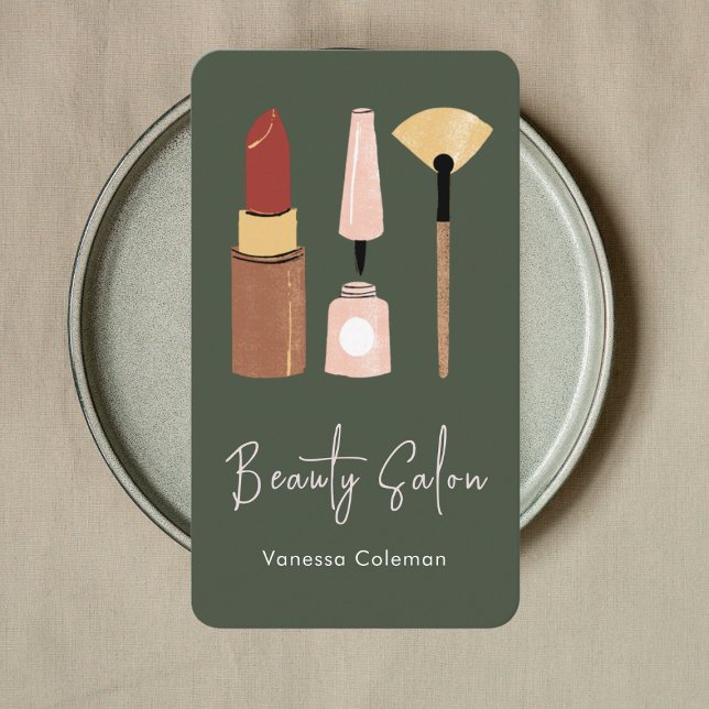 Salon de beauté moderne minimal Qr Code Carte de v (Créateur téléchargé)