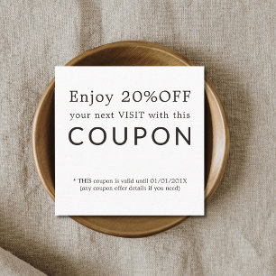 Salon de beauté simple et moderne Coupon rabais