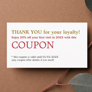 Salon de beauté simple moderne Merci Coupon