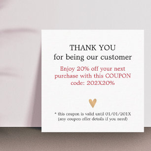 Salon de beauté simple moderne Merci Coupon