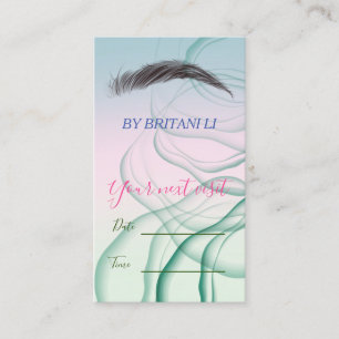 Salon de Brows Microblading, carte de rendez-vous 